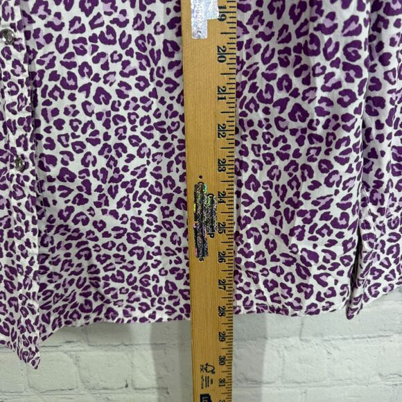 Cowgirl Hardware Western Shirt Women XL Animal Print Pearl Snap Cowgirl Top - Picture 6 of 12